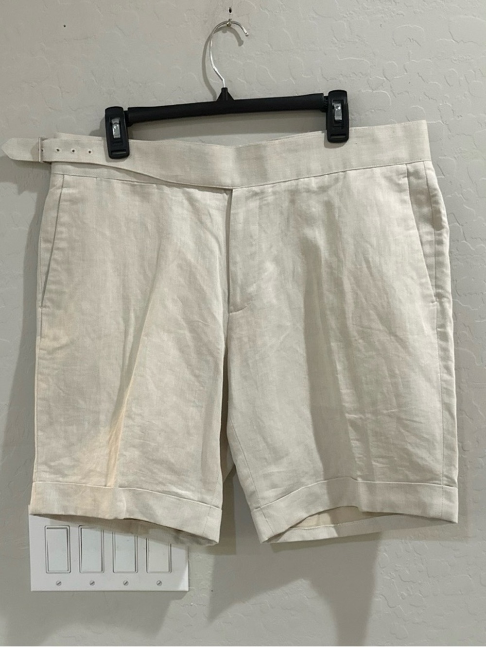 Suitsupply Felini Flat Front Short Linen Cotton Tessuti di Sondrio Shorts 36/52